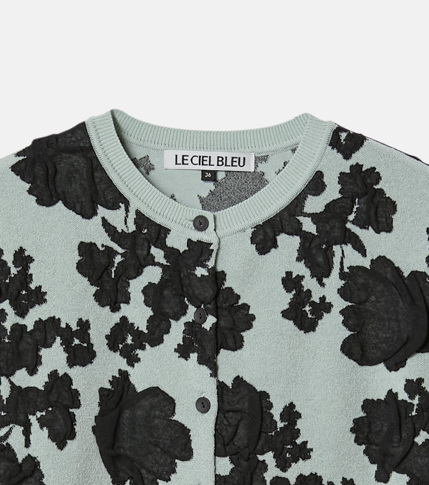 Flower Jacquard Cardigan