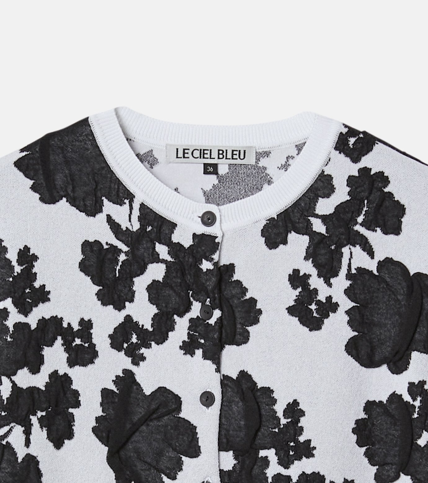 Flower Jacquard Cardigan