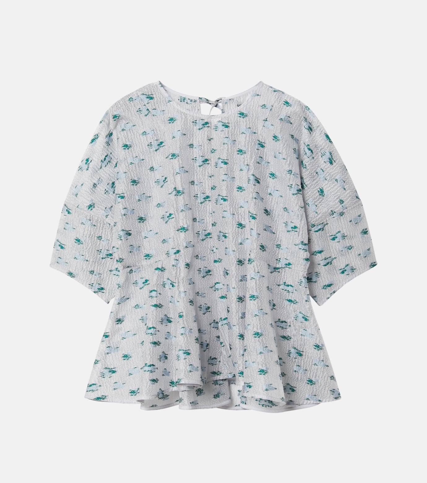 Flower Jacquard Blouse