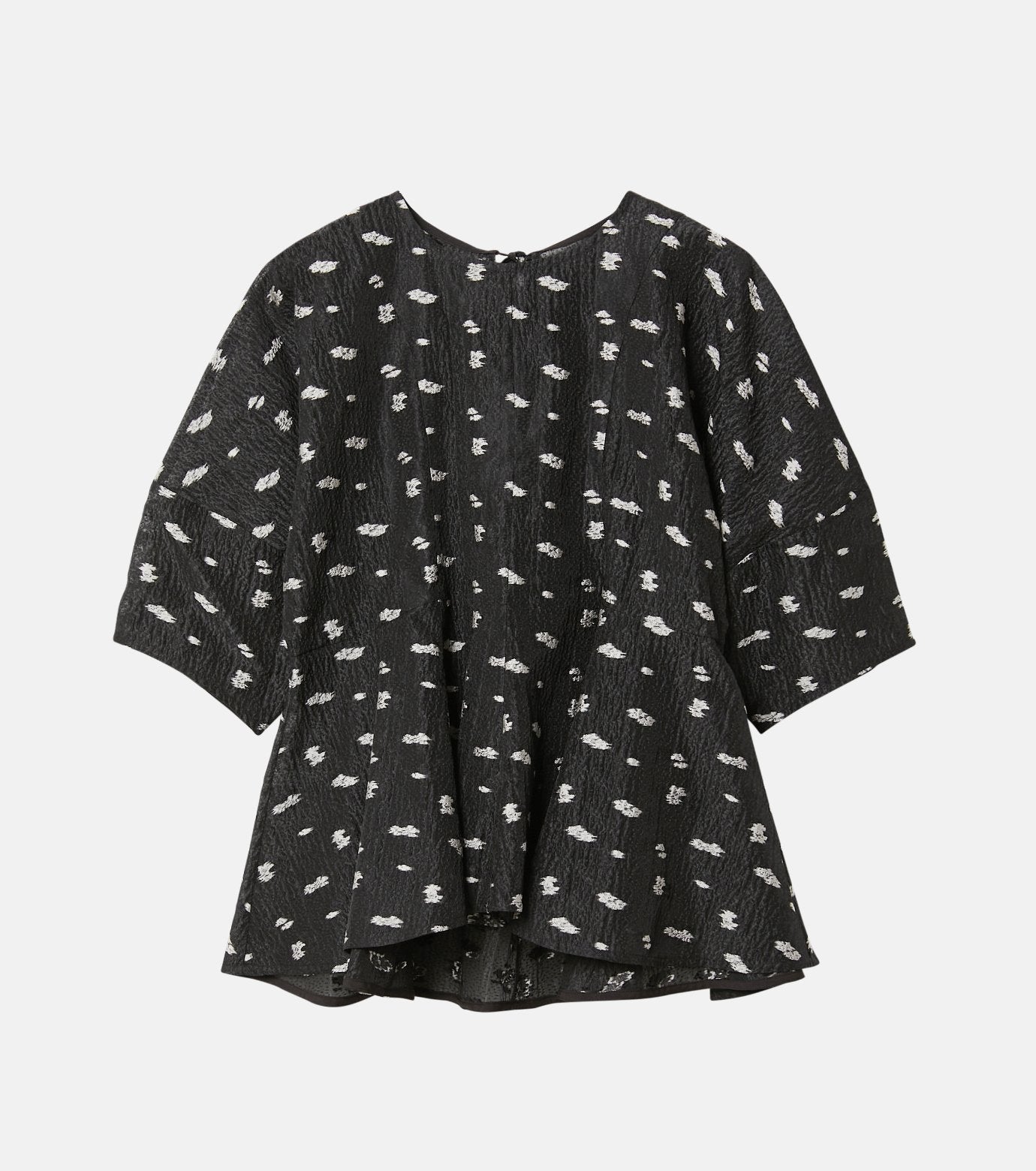 Flower Jacquard Blouse