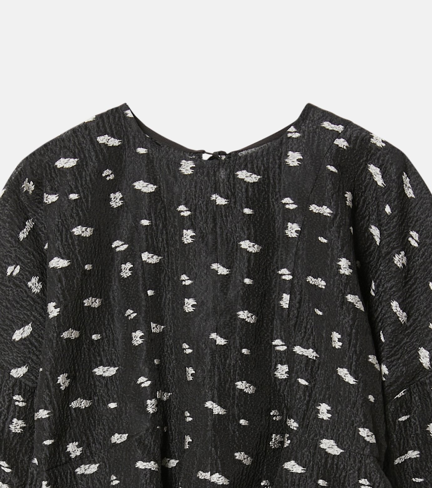 Flower Jacquard Blouse