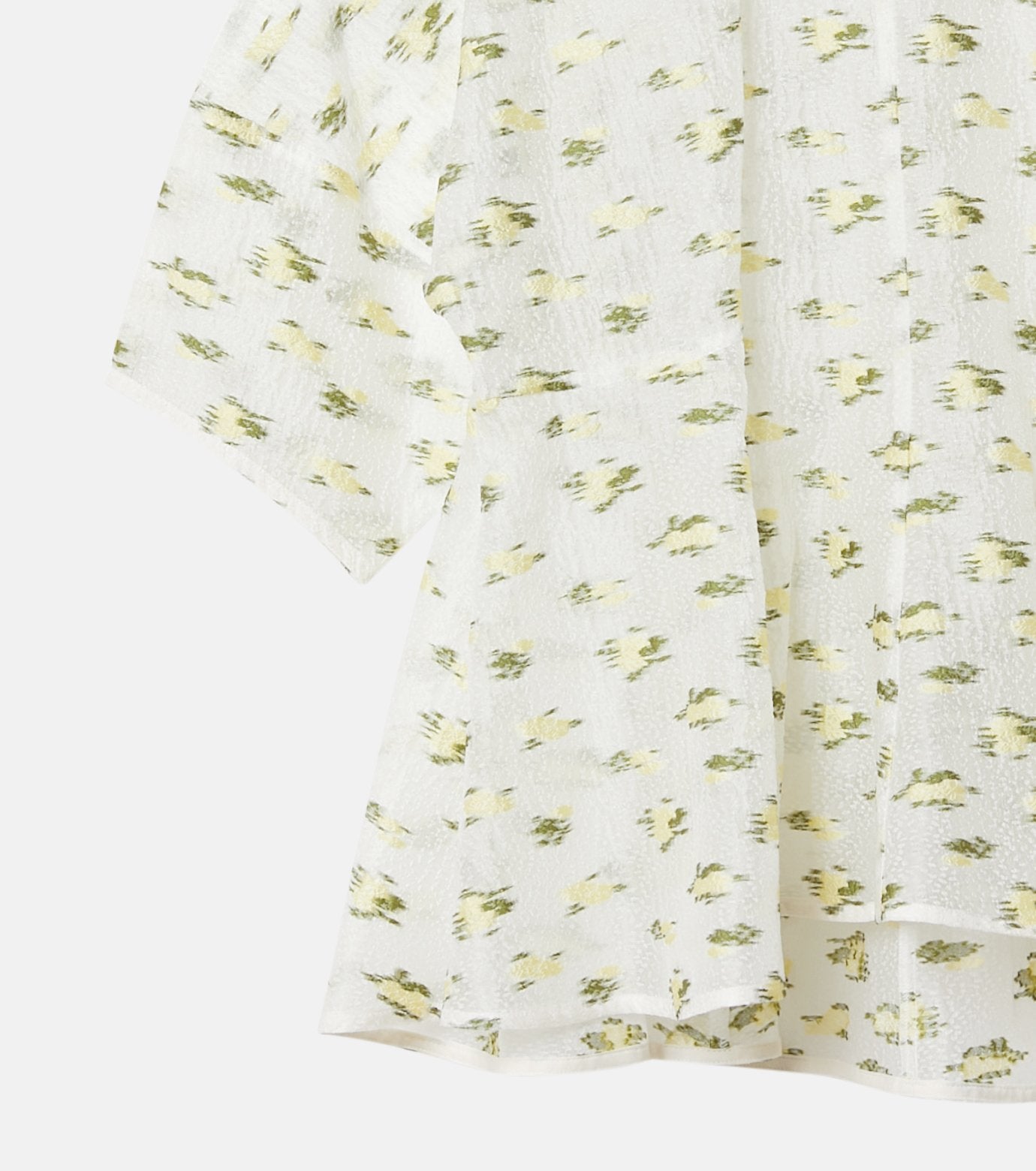 Flower Jacquard Blouse