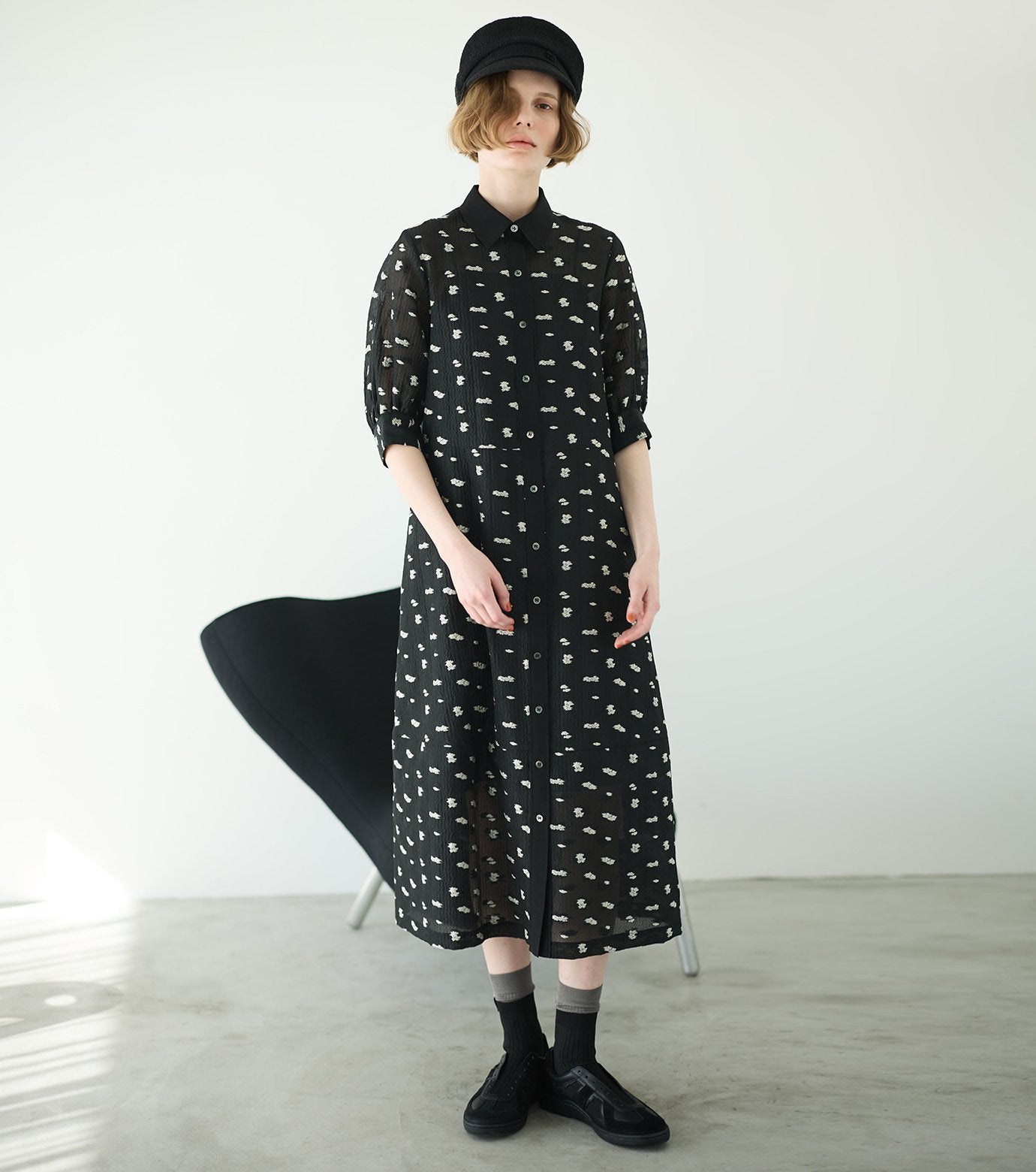 Flower Jacquard Dress