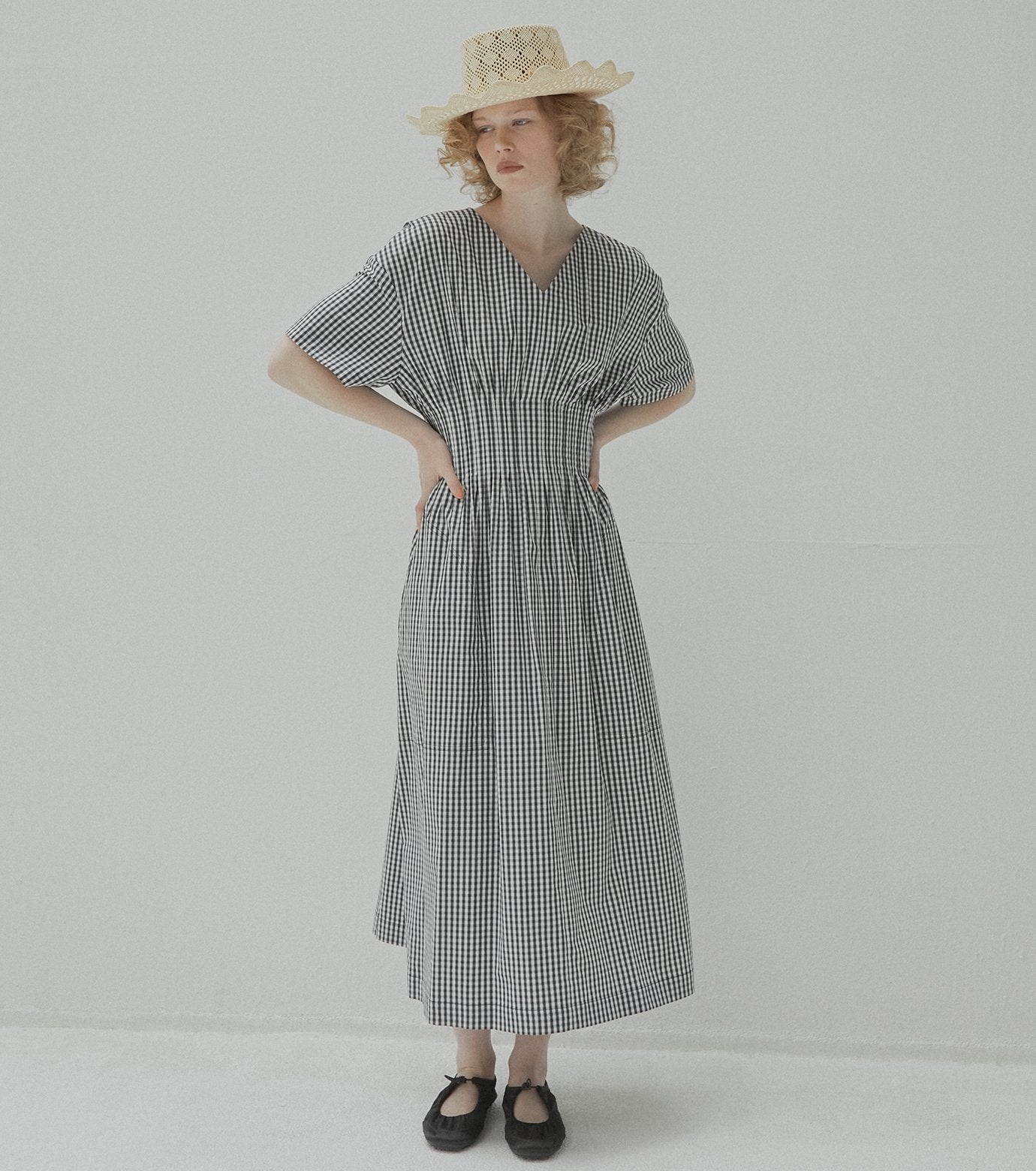 Gingham Check Round Form Dress