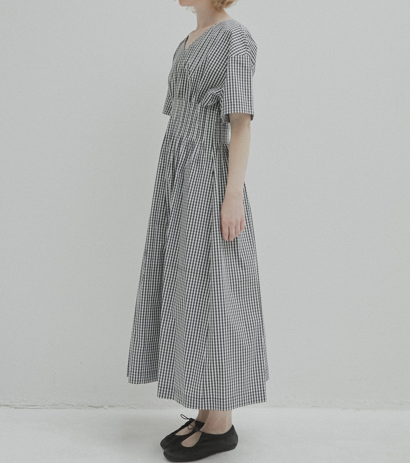 Gingham Check Round Form Dress