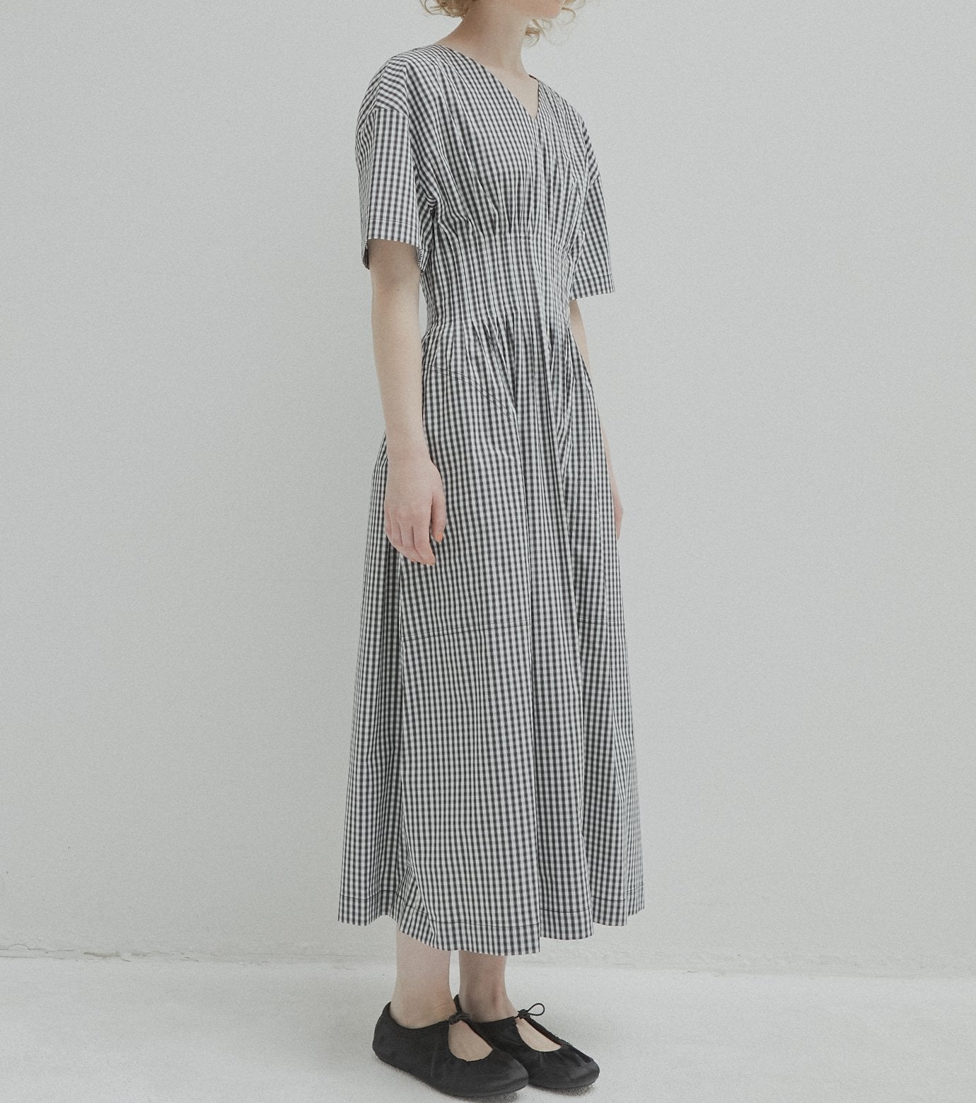 Gingham Check Round Form Dress