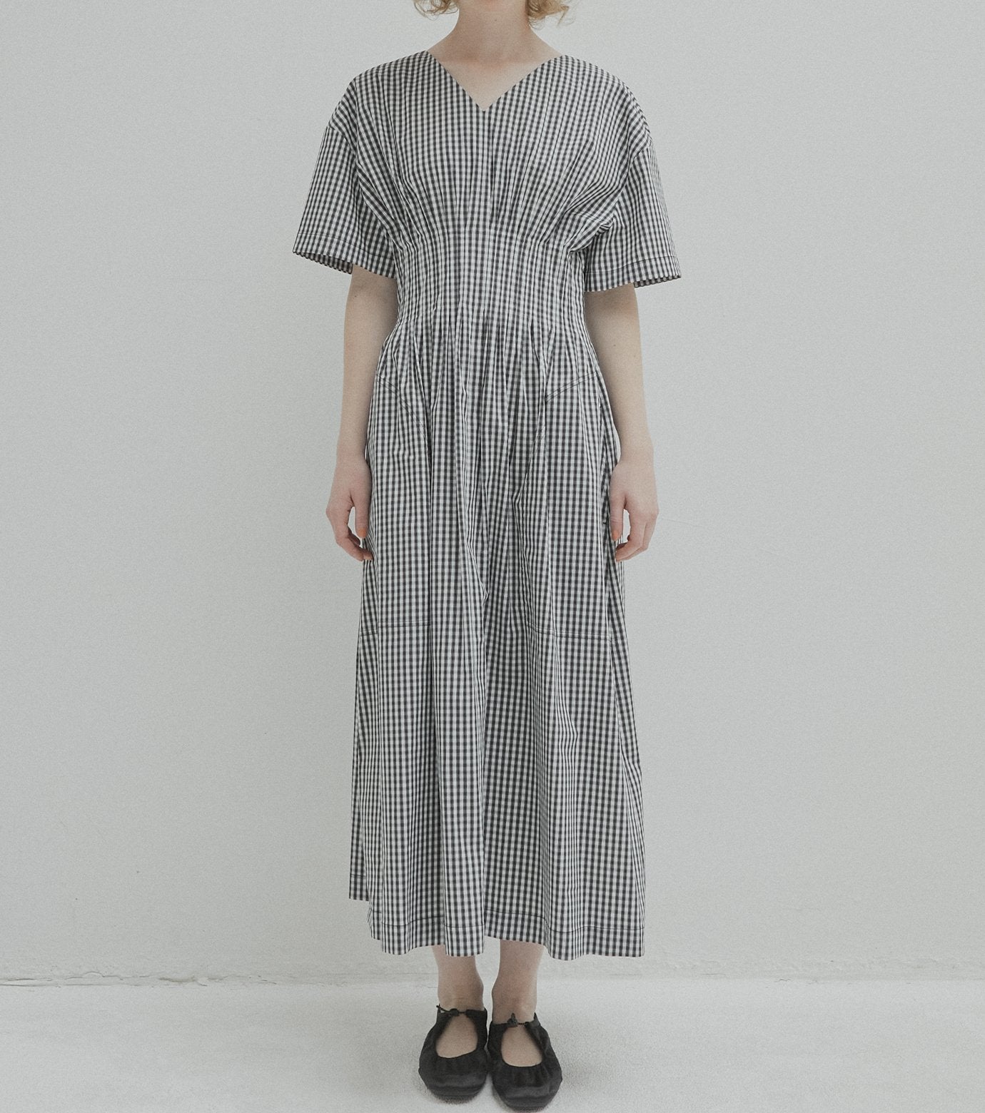 Gingham Check Round Form Dress