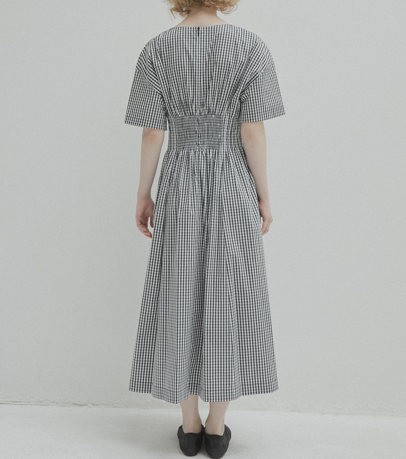 Gingham Check Round Form Dress
