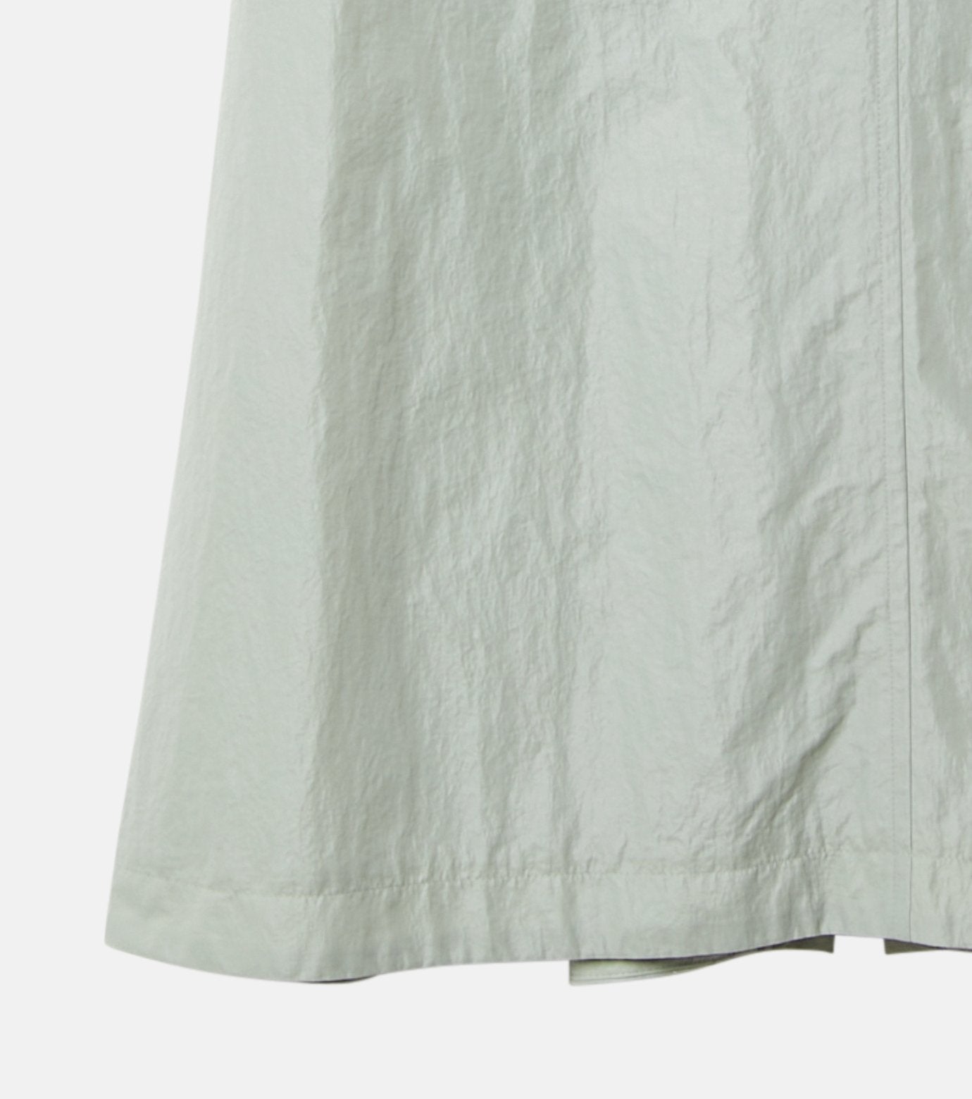 Nylon Leather Midi Skirt
