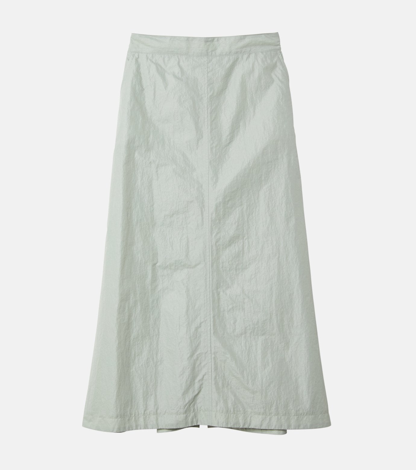 Nylon Leather Midi Skirt