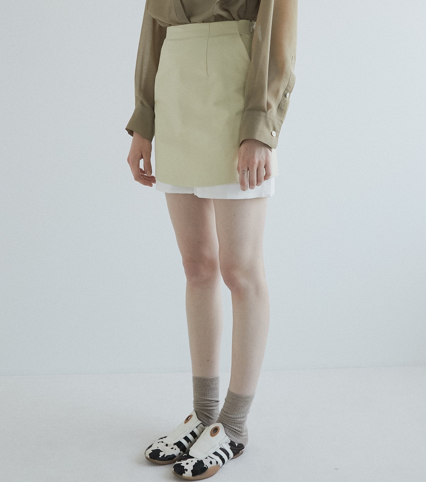 Contrast Mini Skirt