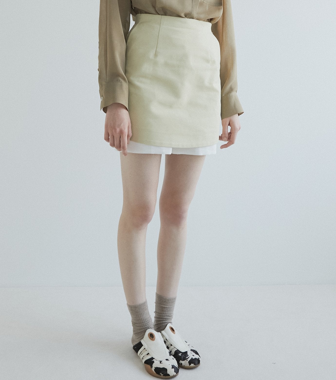 Contrast Mini Skirt