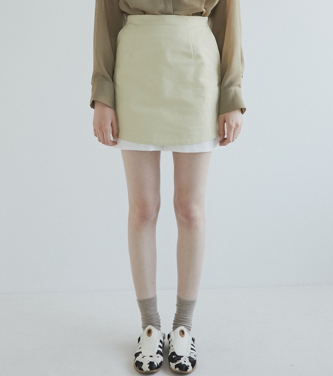Contrast Mini Skirt