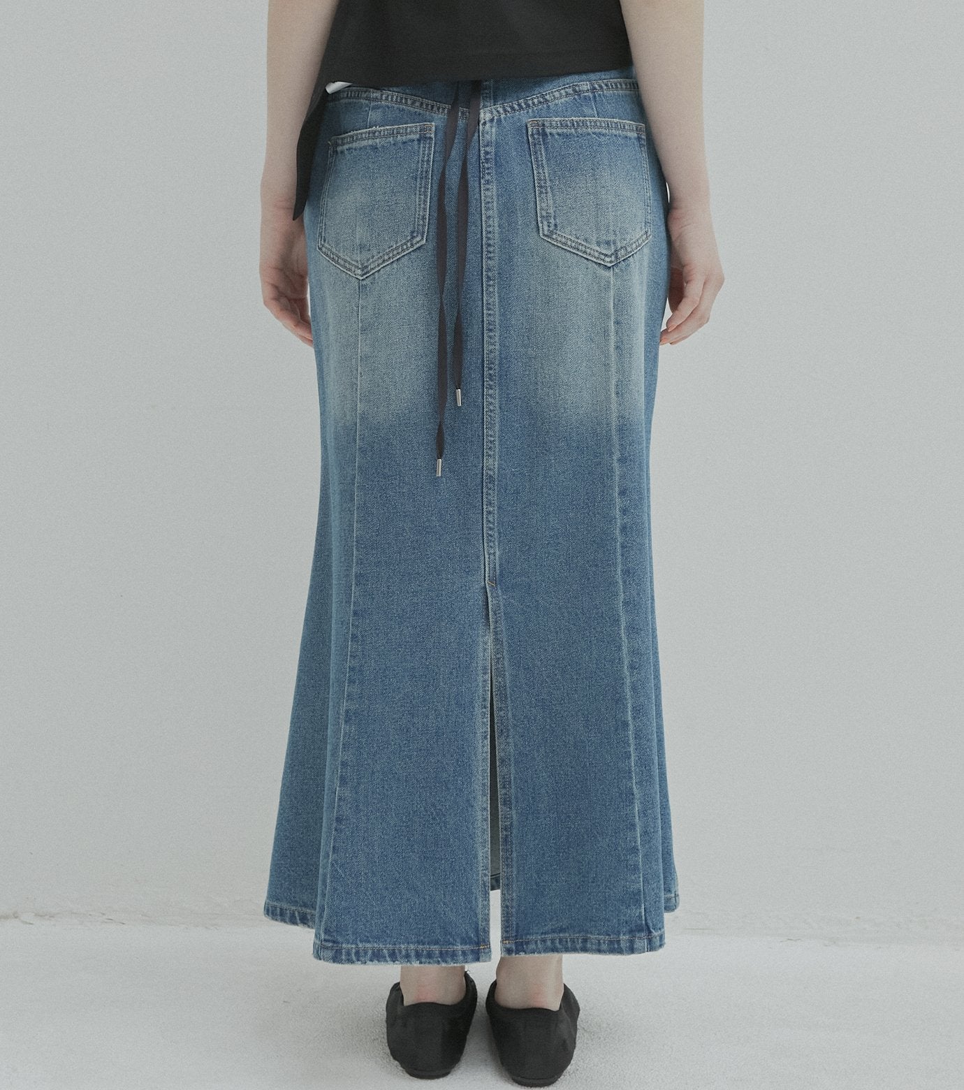 Flared Denim Skirt