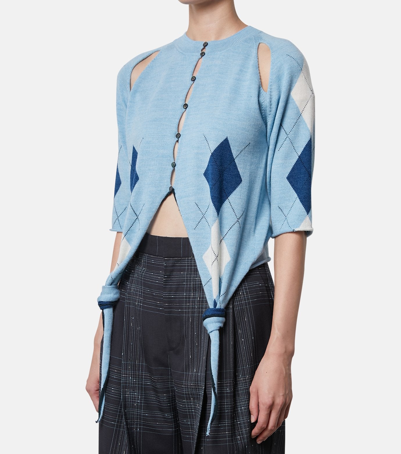 Argyle Knit Cardigan