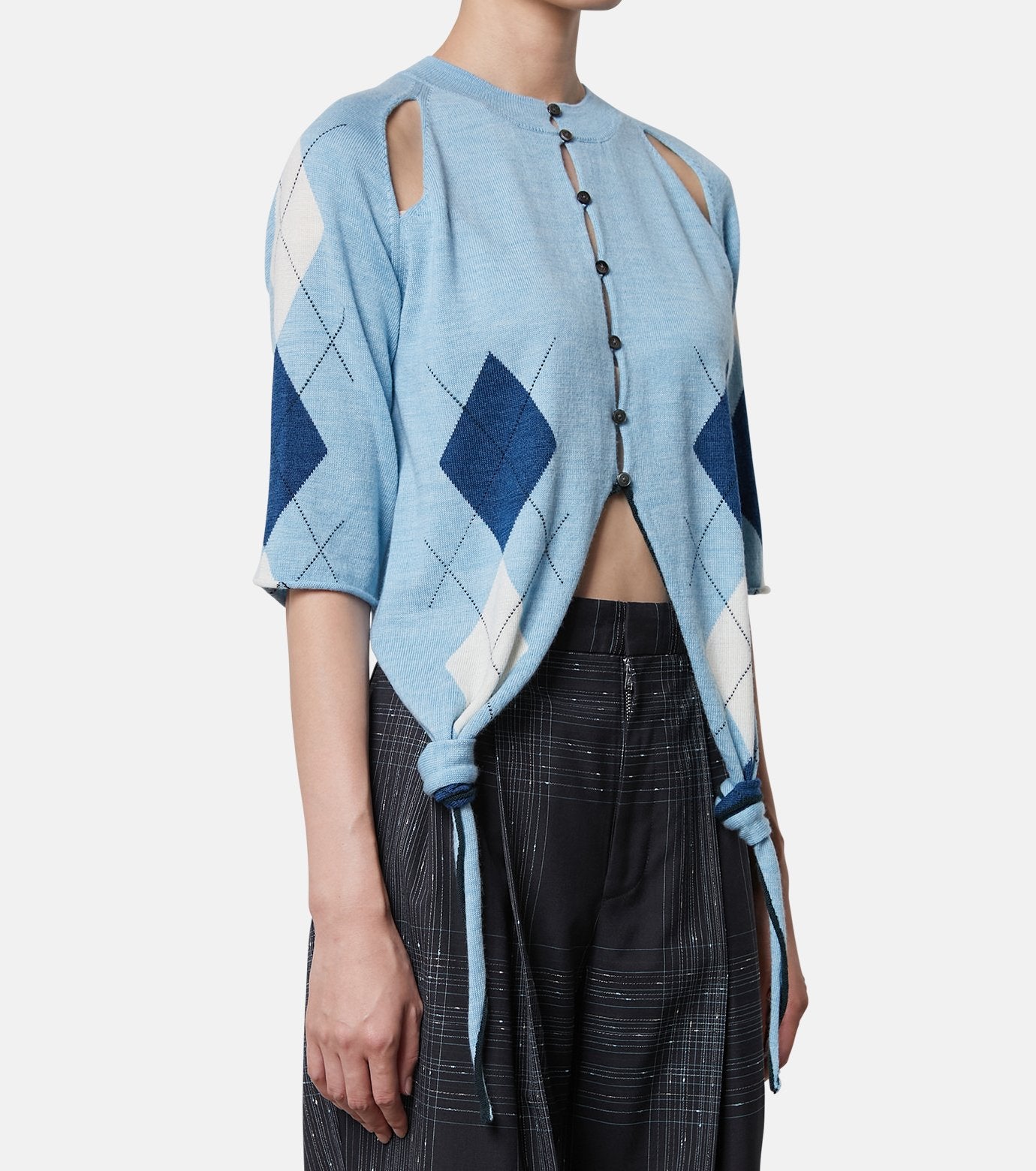 Argyle Knit Cardigan