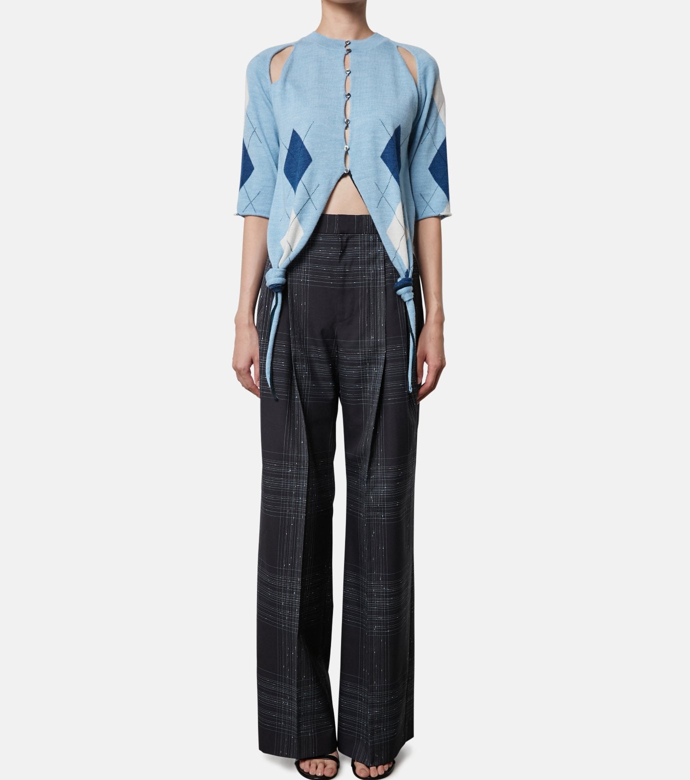 Argyle Knit Cardigan