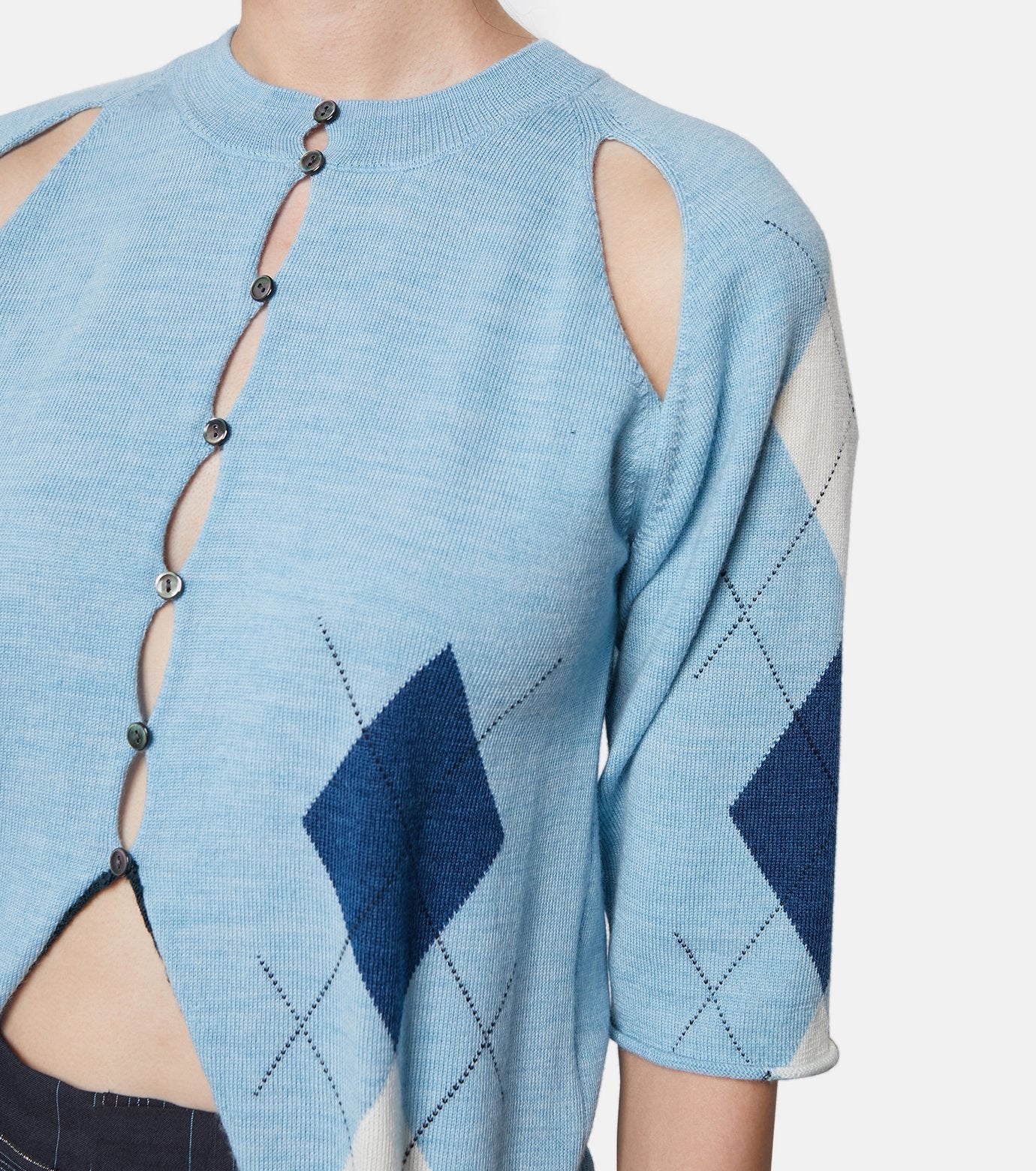 Argyle Knit Cardigan