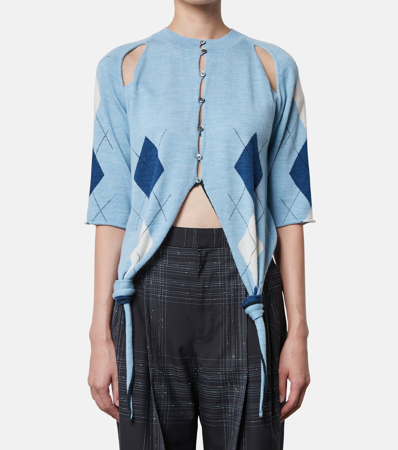 Argyle Knit Cardigan