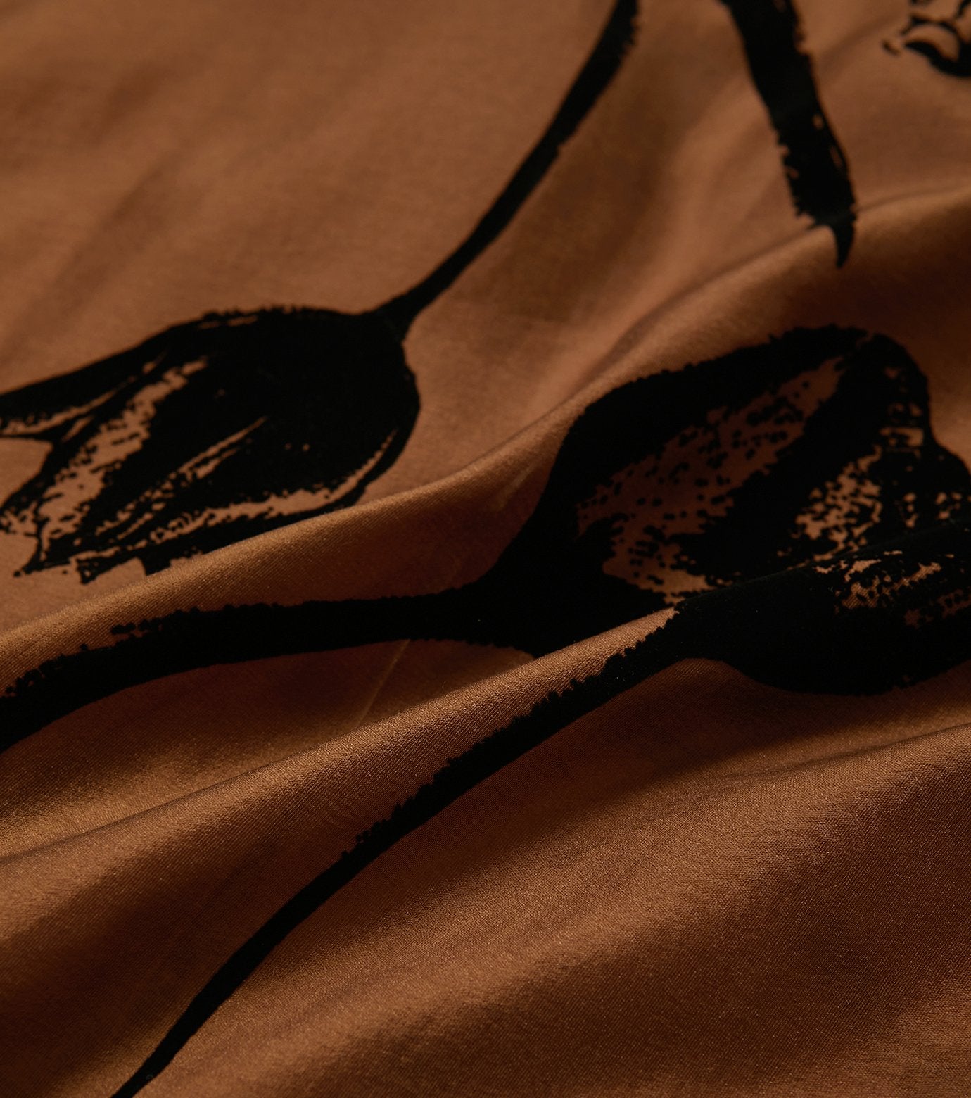 Flocky Print Cropped Shirt