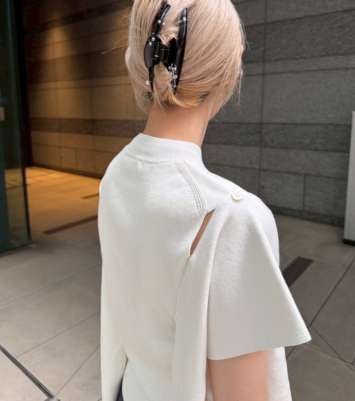 Cold Shoulder Knit Top