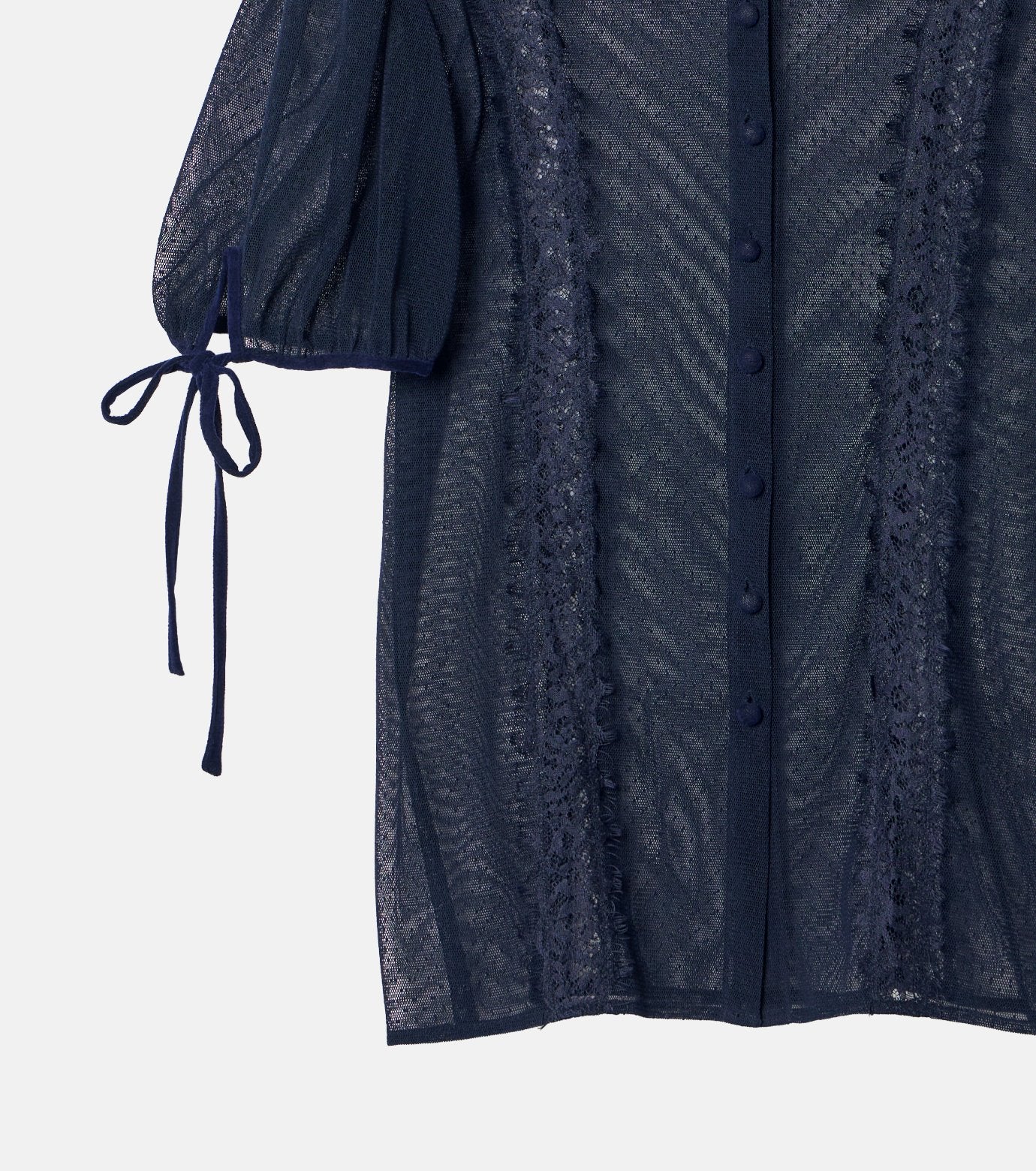 Dot Tulle & Lace Blouse