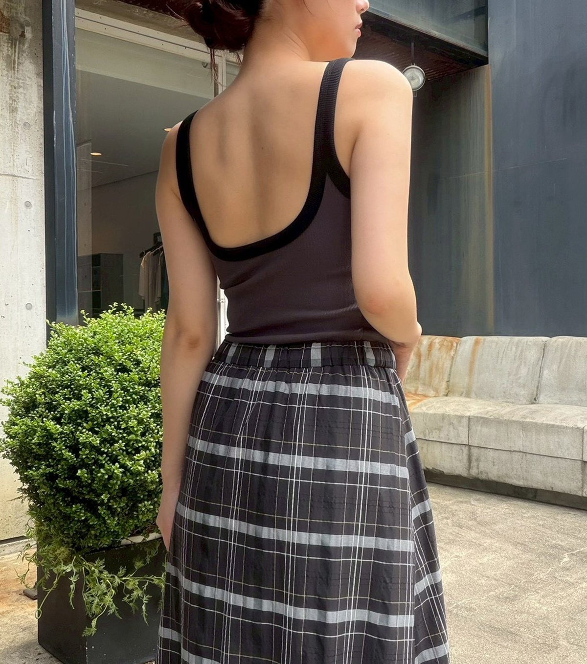 Contrast Trim Rib Tank