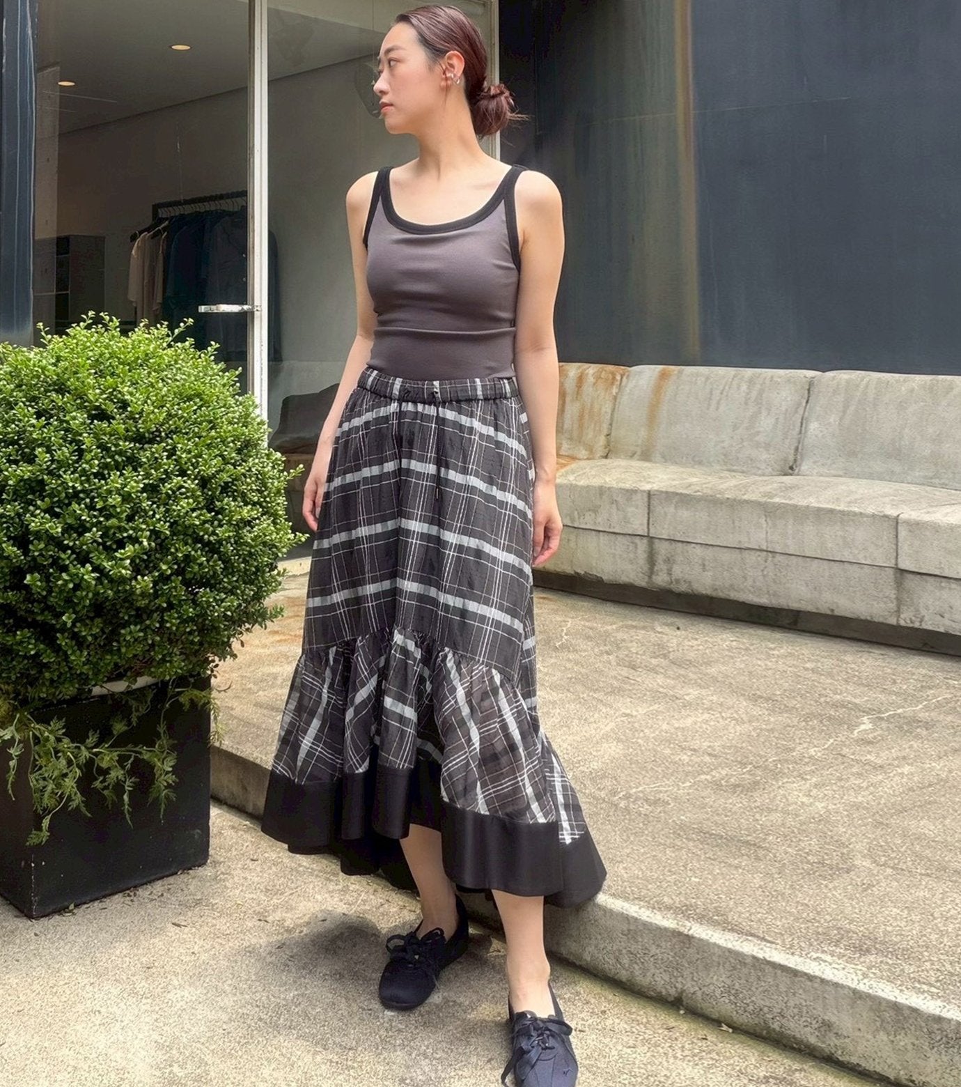Contrast Trim Rib Tank