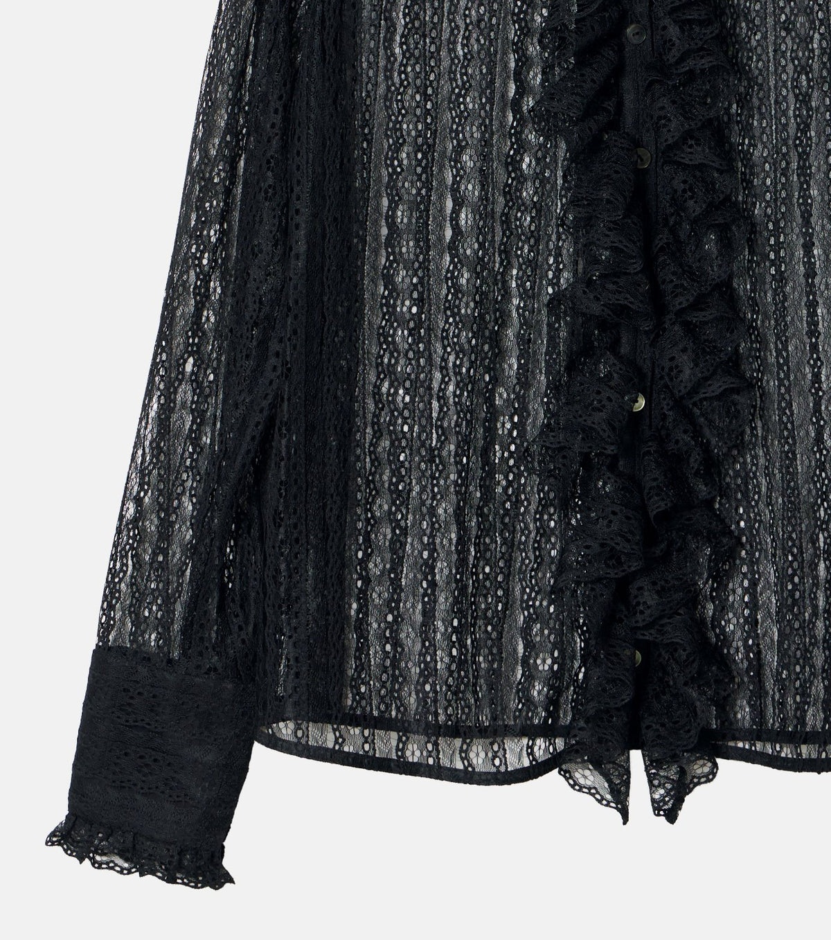 Lace Ruffle Detail Blouse