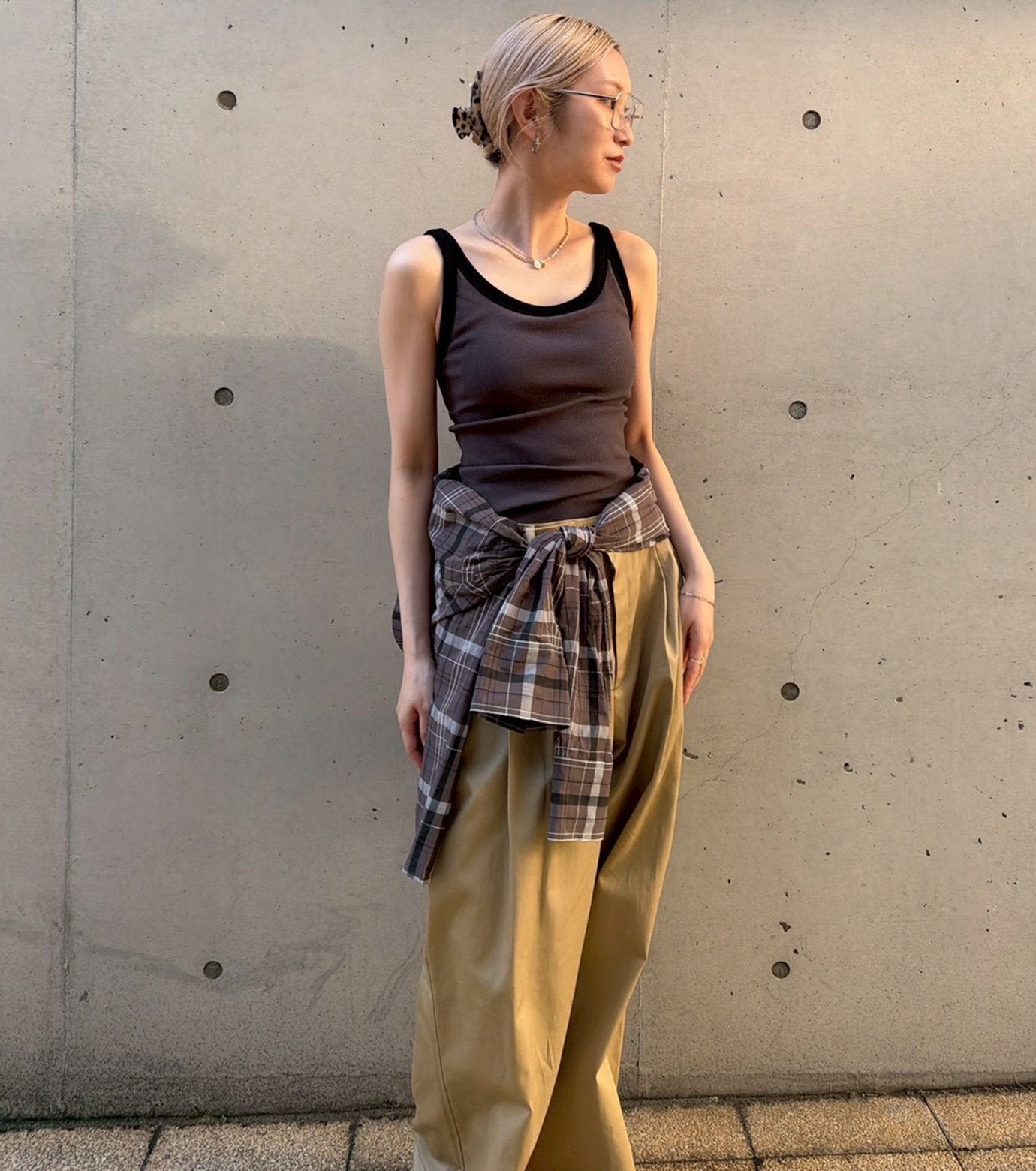 Sheer Plaid Shirt