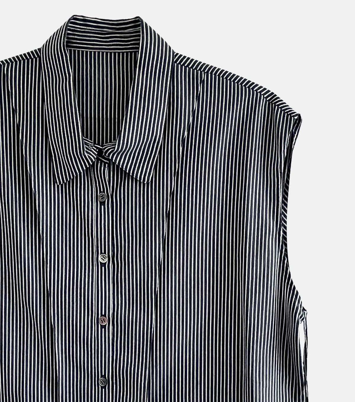 Dobby Stripe Cropped Shirt
