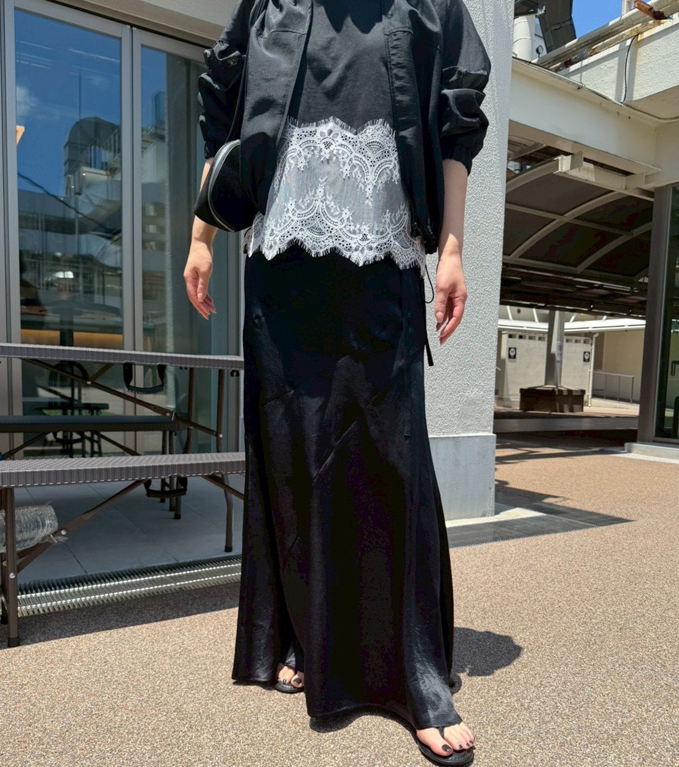 Solid Satin Maxi Skirt