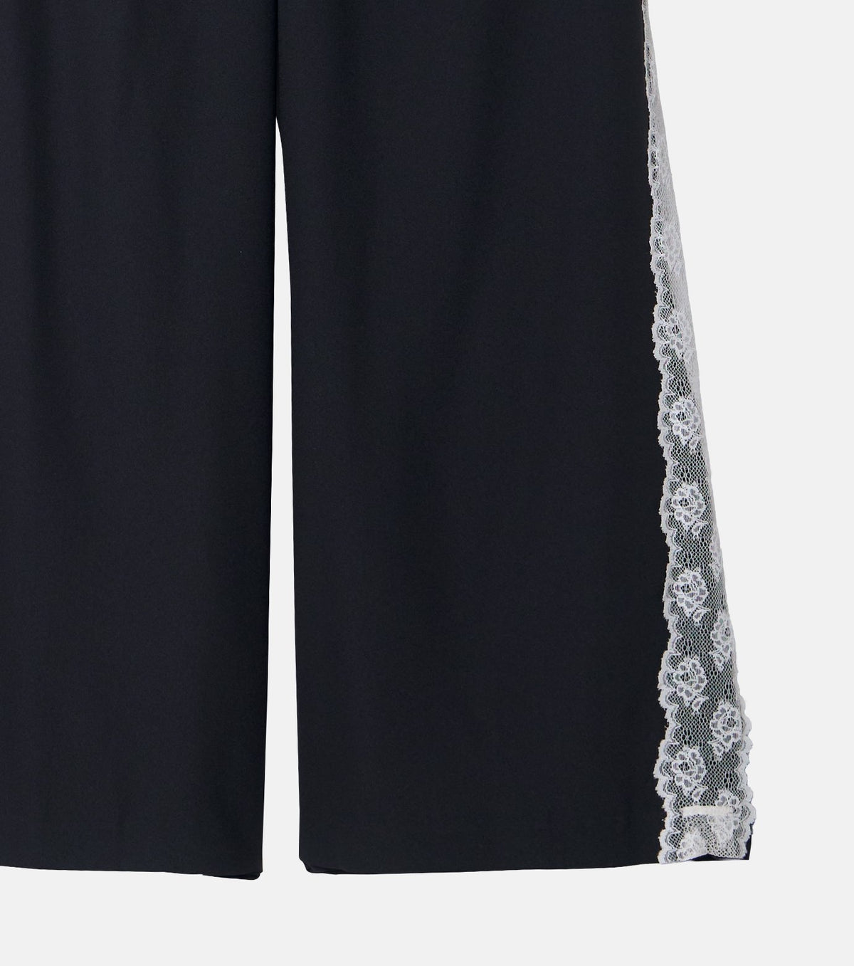 Side Lace-Trim Jogger Pants