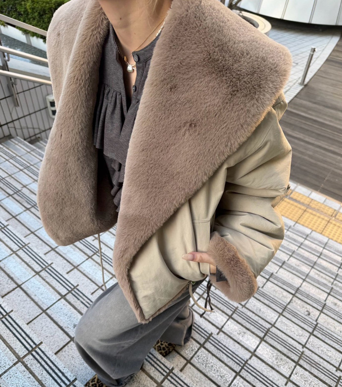 Reversible Faux Fur Jacket