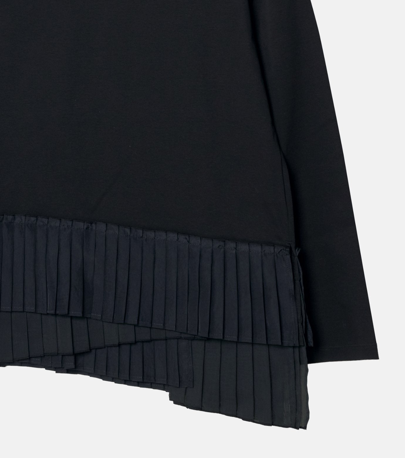 Long Sleeve Jersey Top w/Frilled Hem