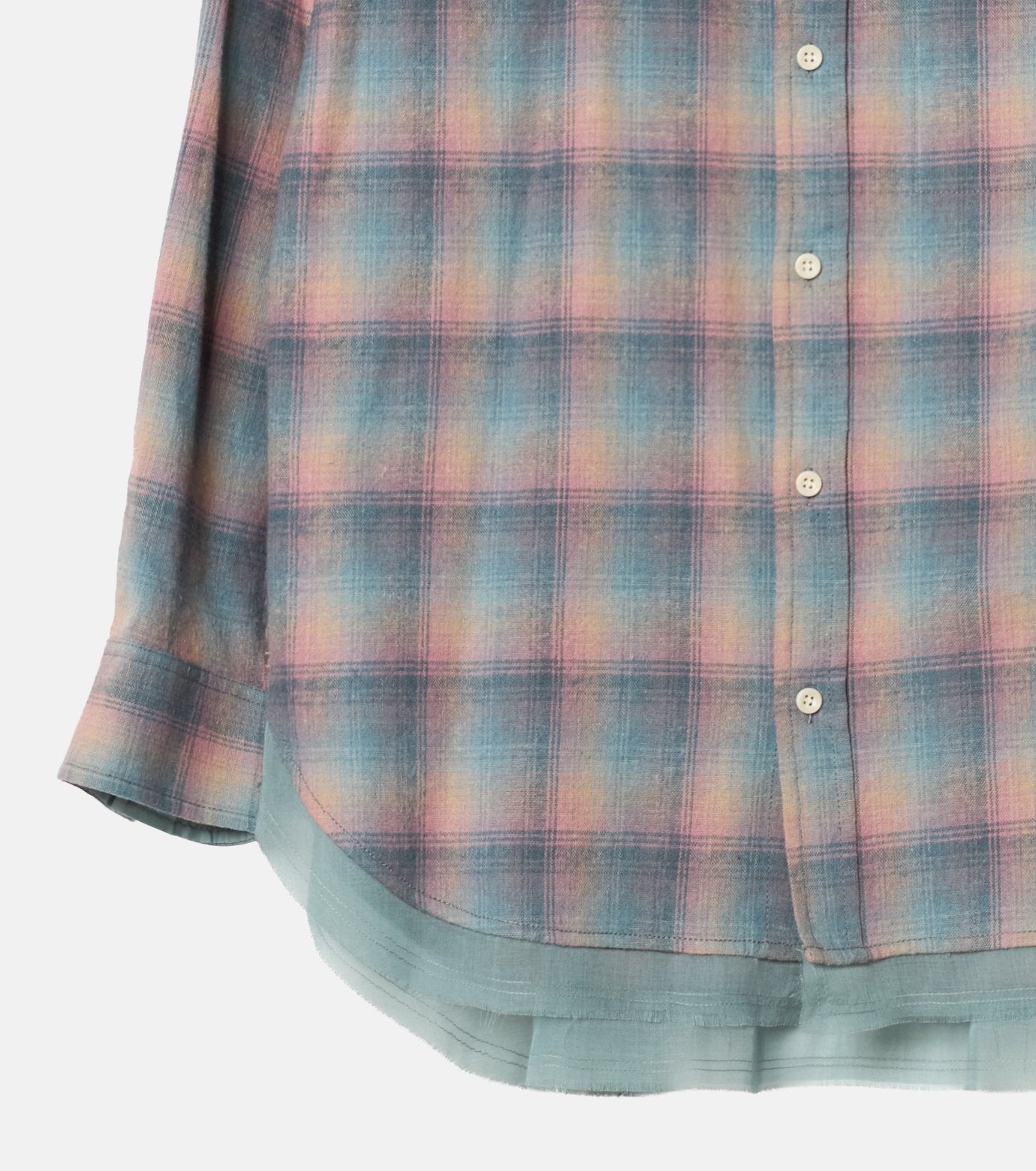 Flannel Shirt w/Organza Trim