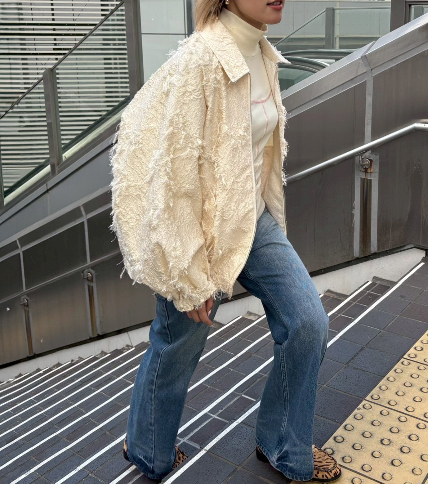 Jacquard Bomber Blouson