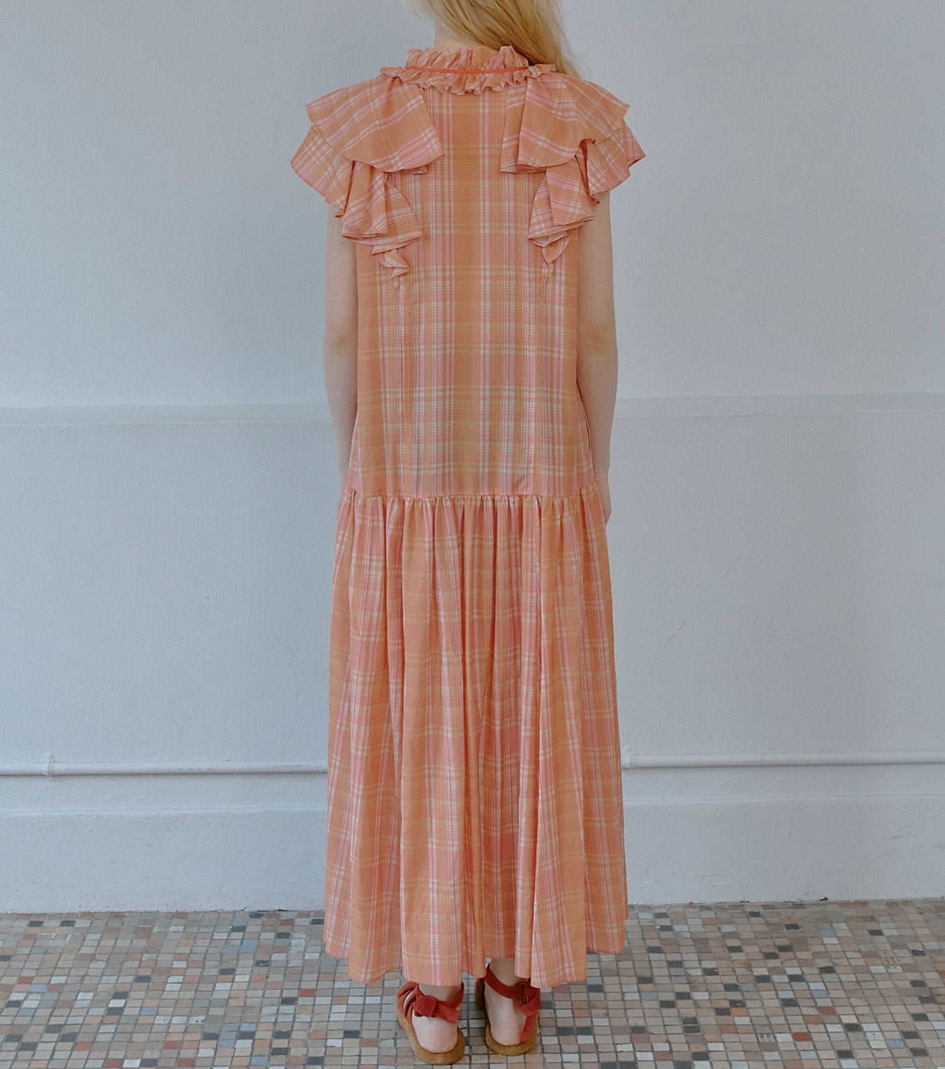 Plaid Print Maxi Dress