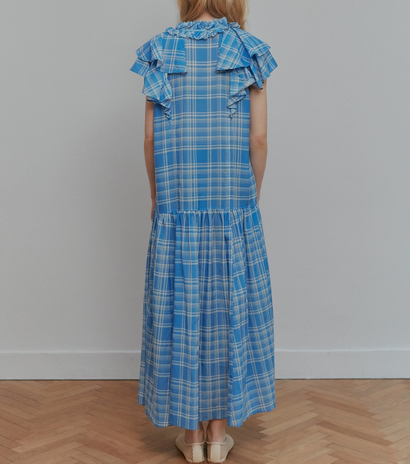 Plaid Print Maxi Dress