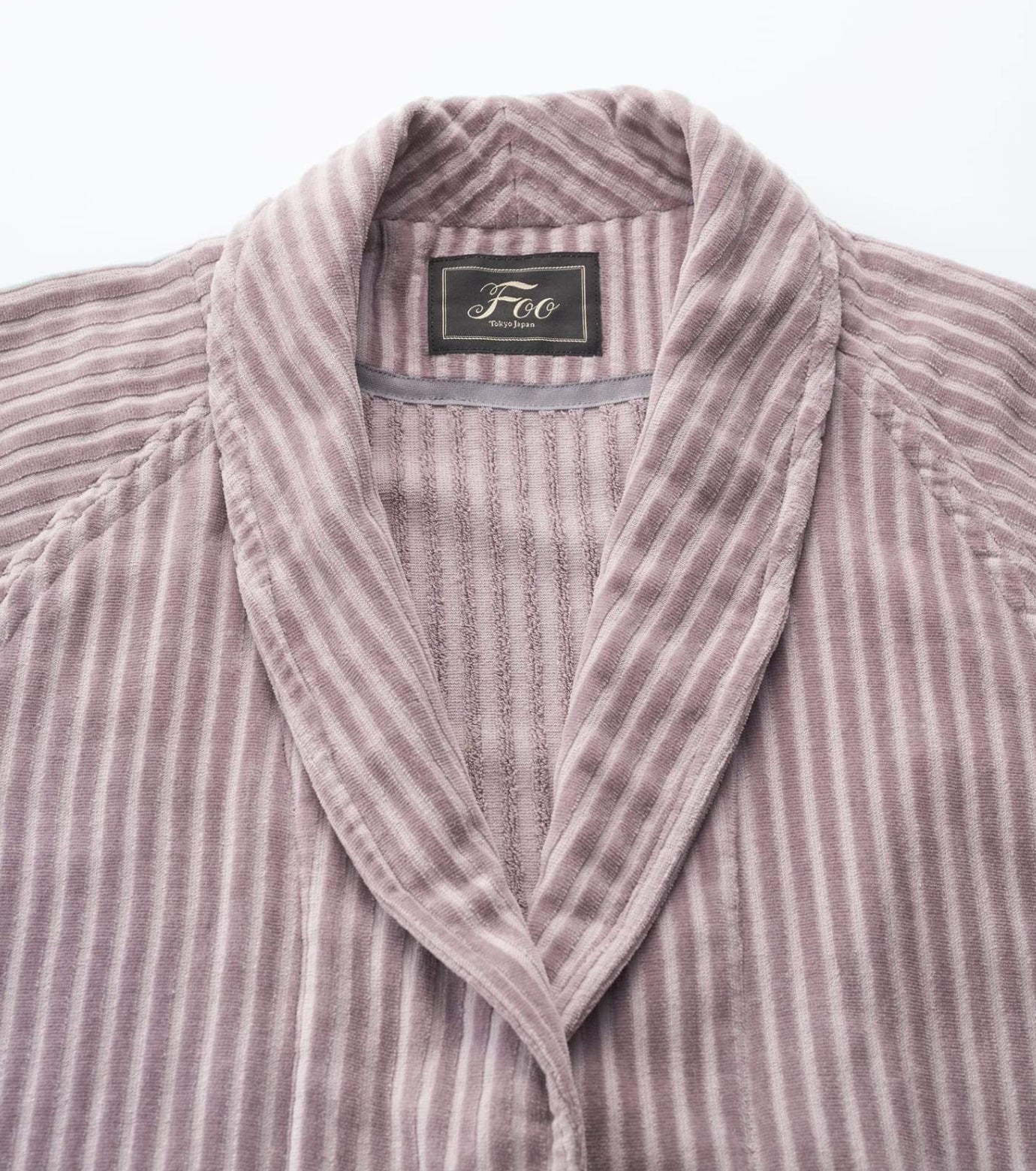 Premium Women's Bathrobe Stripe Pile