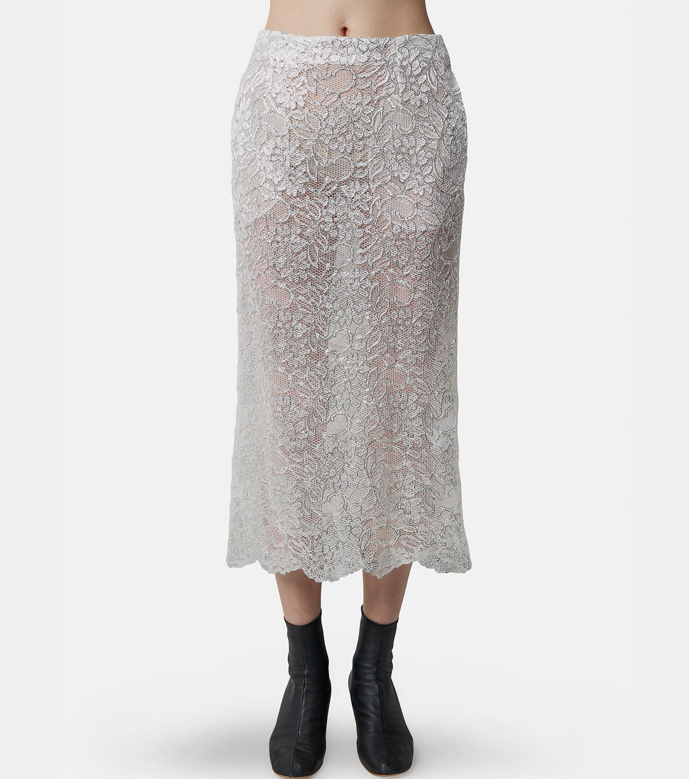Scalloped Pencil Skirt