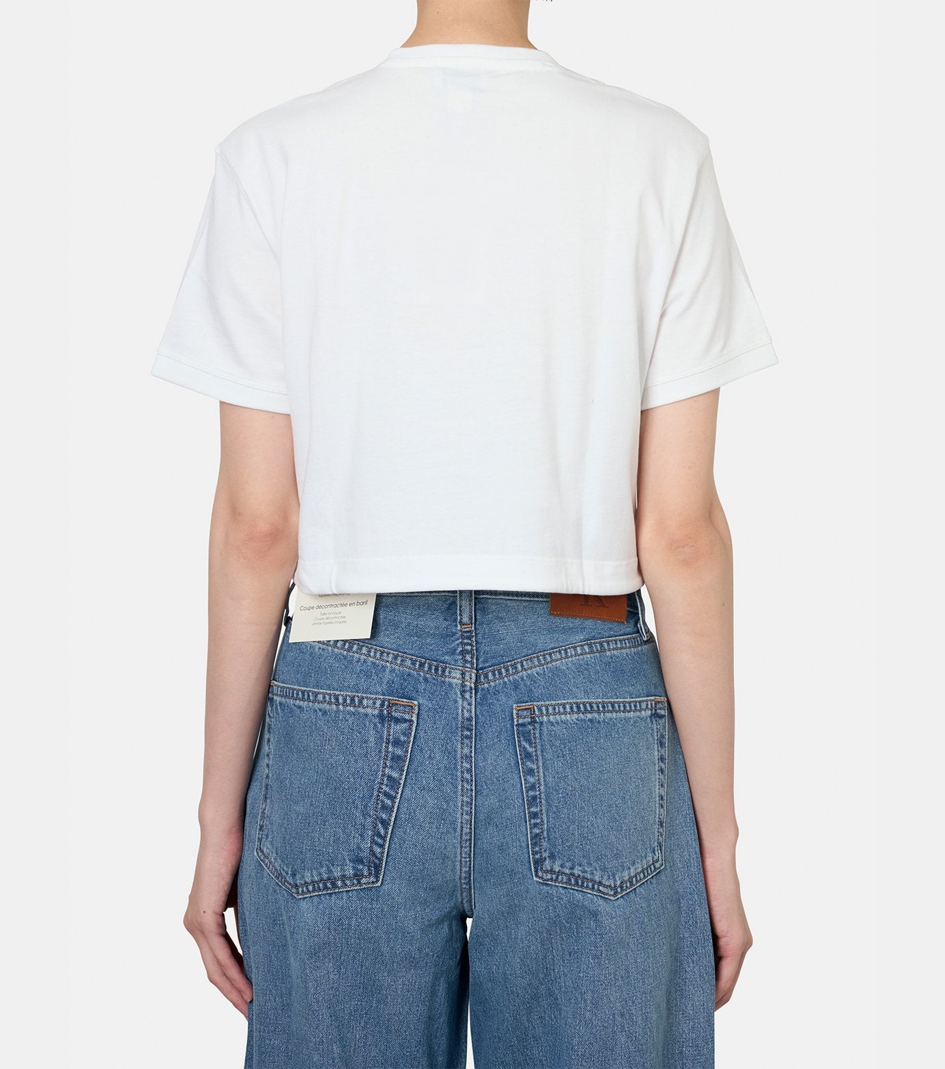 SS MONOLOGO CROPPED TIE TEE