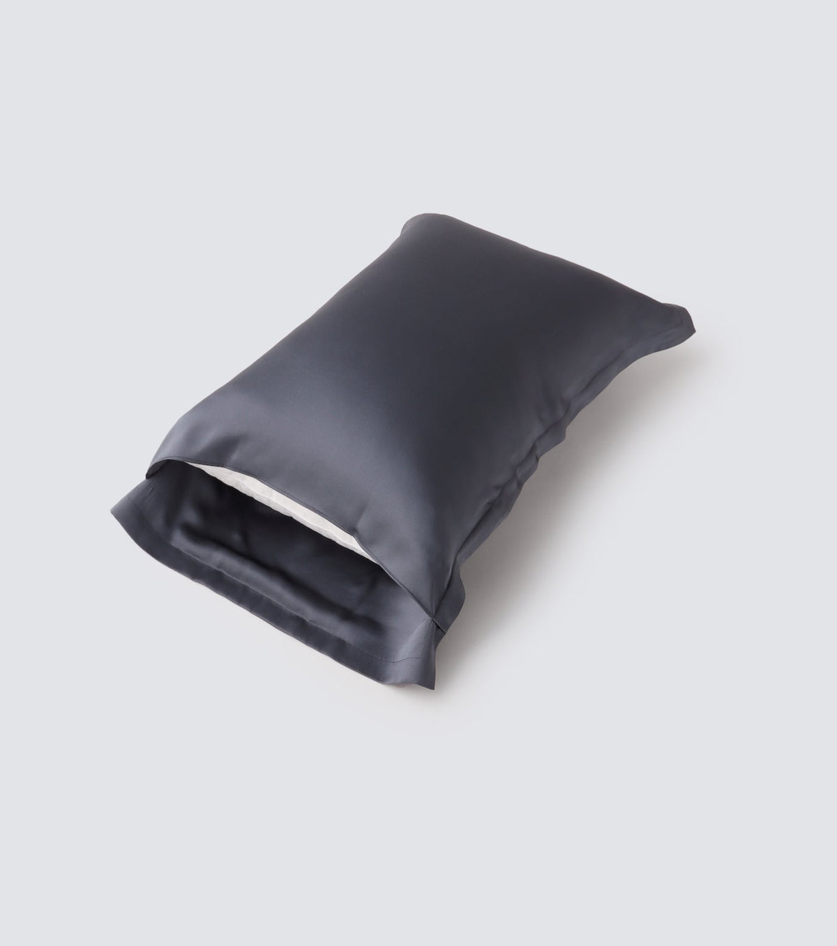 Silk Pillow Case Charcoal Gray