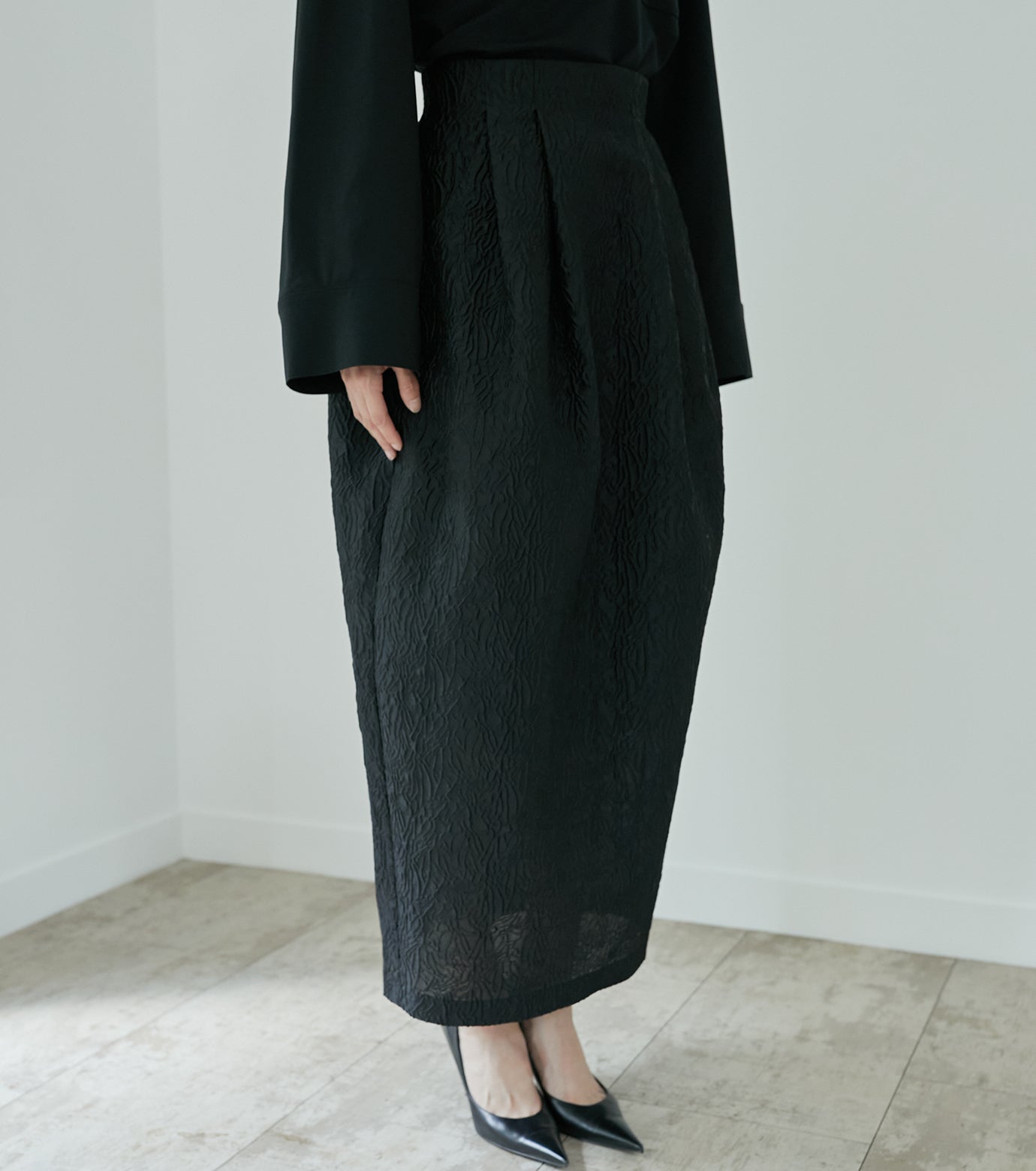 High-Waisted Cocoon Skirt