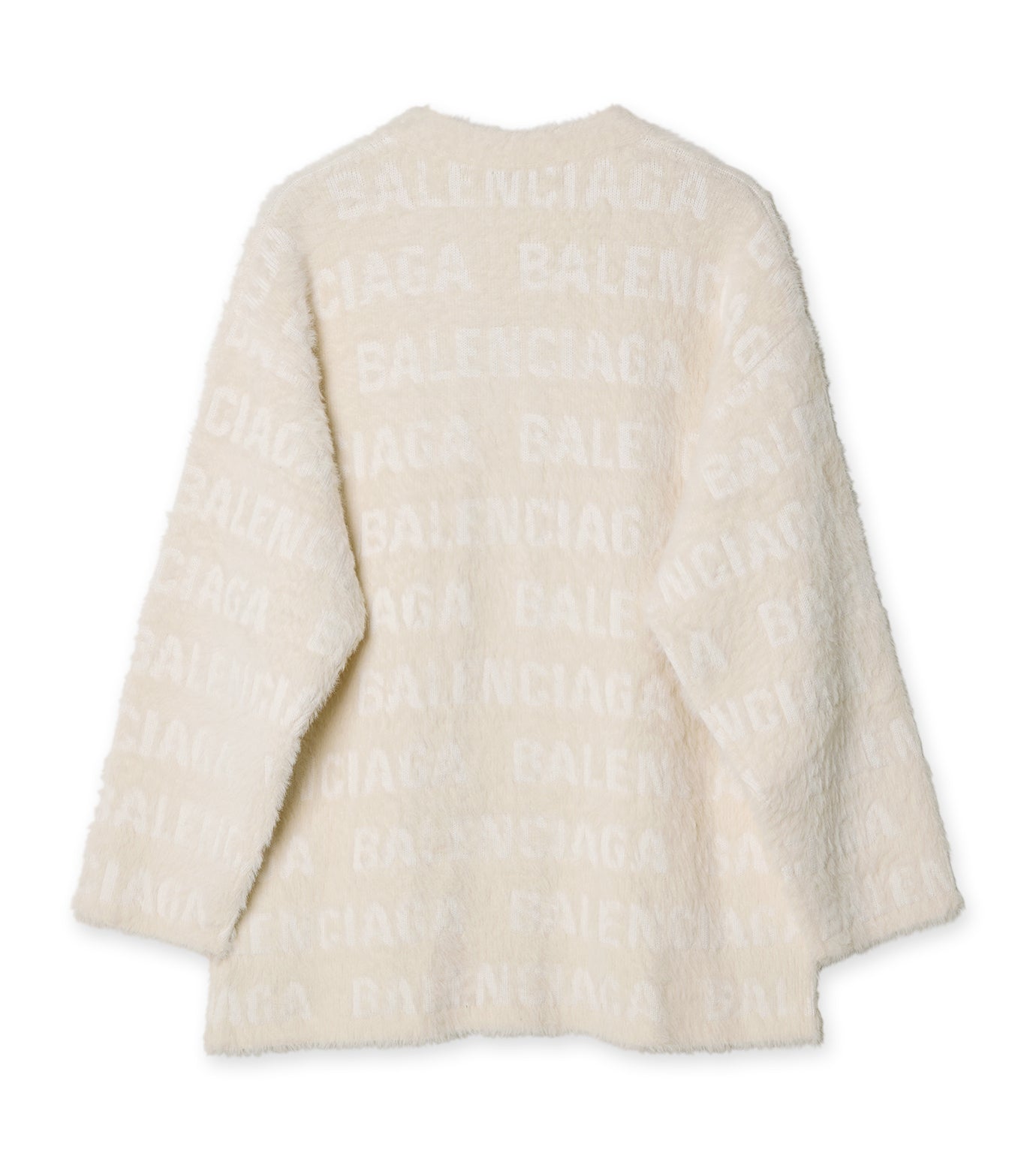 Furry Logo Knit Cardigan