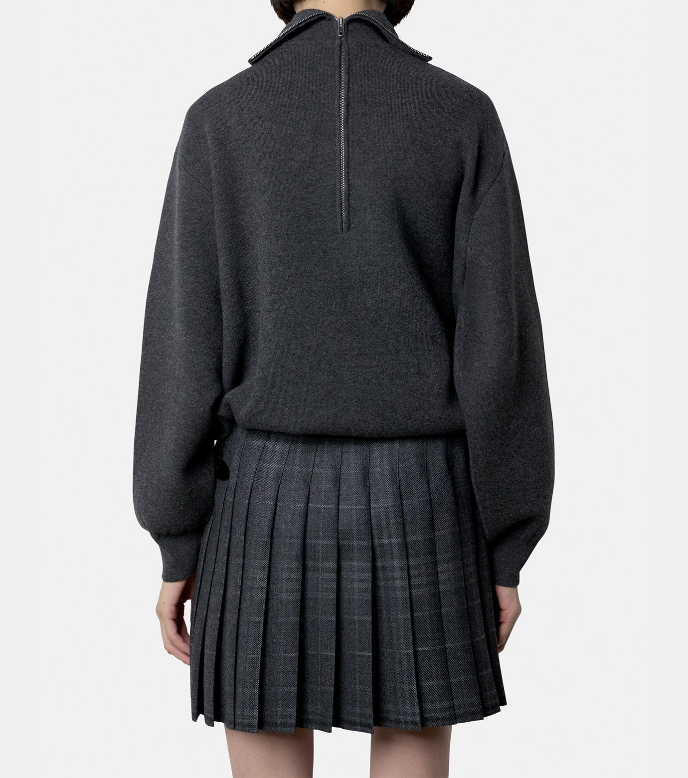 Back-to-Front High Neck Sweater