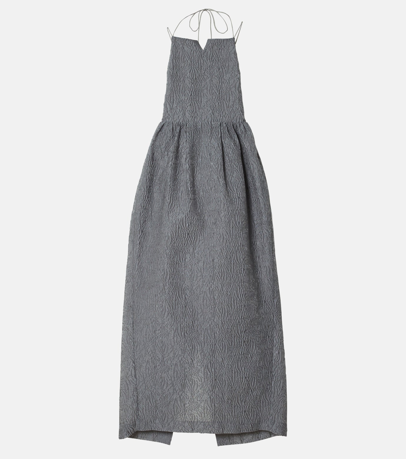 Halterneck Barrel Jacquard Dress