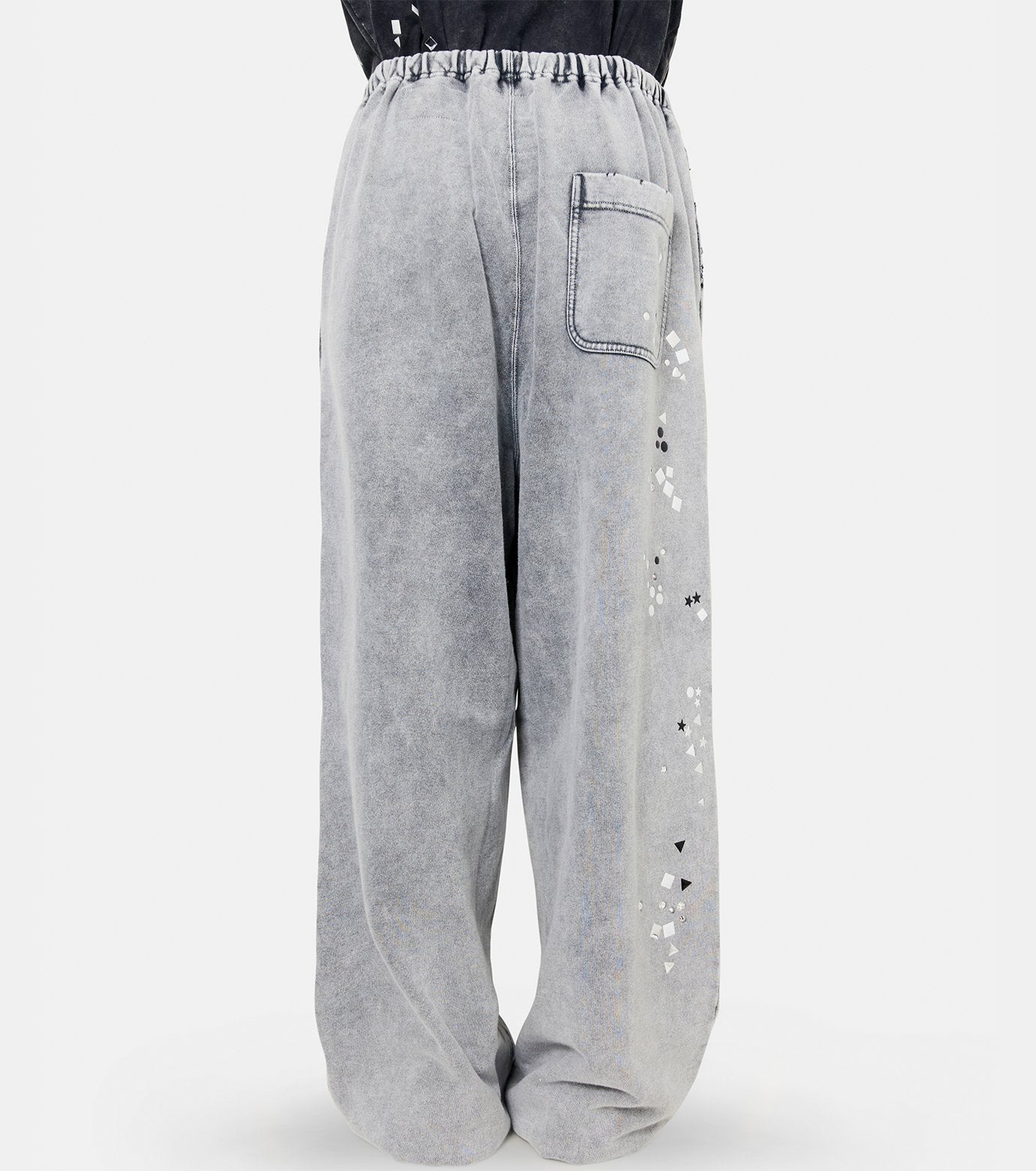 EMBELLISHED BLEACHED PANTS