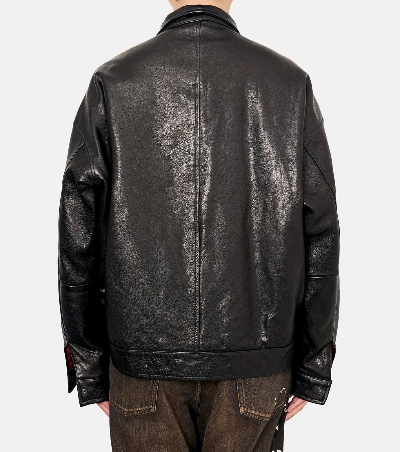 BEDWIN COW LEATHER ZIP BLOUSON