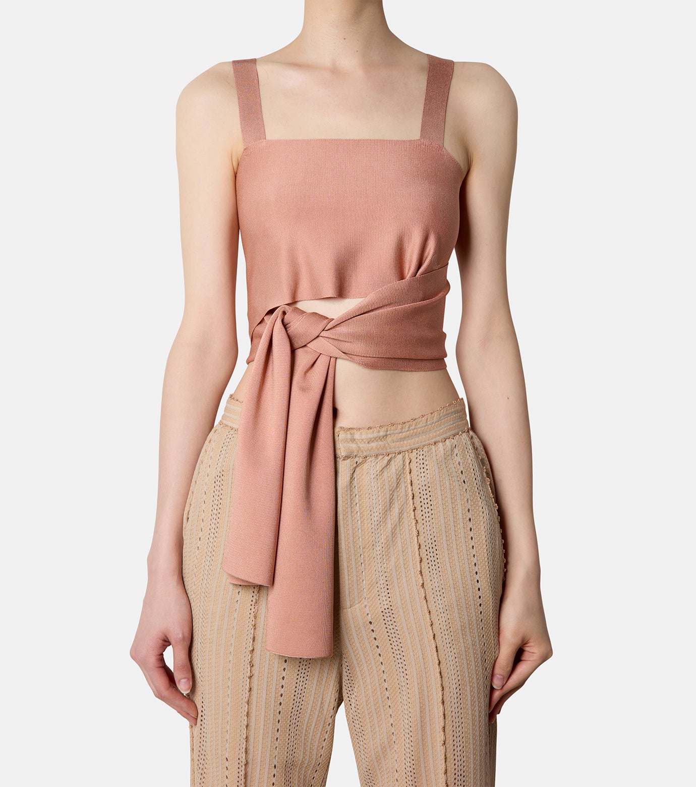 Viscose Knit Belted Top